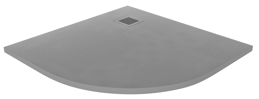 New Trendy Mori Brodzik Posadzkowy Półokrągły Szary 90x90 cm (B-0473)